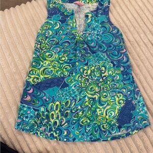 Lilly Pulitzer Blue and Green sleeveless top small